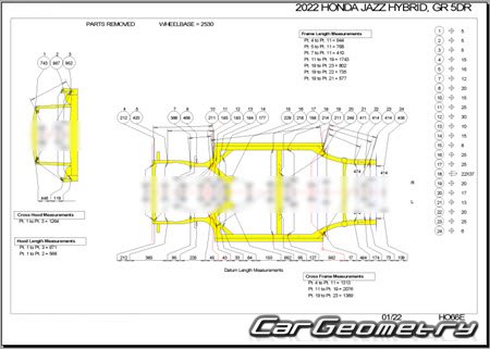 Honda Jazz / Fit (GR) с 2020 Body dimensions Honda Jazz / Fit (GR) с 2020 Body dimensions