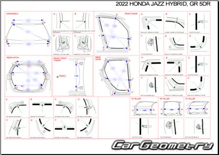 Honda Jazz / Fit (GR) с 2020 Body dimensions Honda Jazz / Fit (GR) с 2020 Body dimensions
