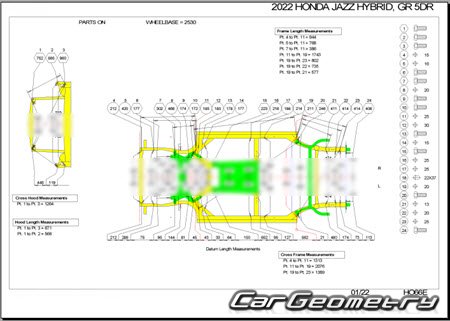 Honda Jazz / Fit (GR) с 2020 Body dimensions Honda Jazz / Fit (GR) с 2020 Body dimensions