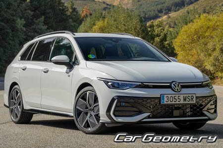 Кузовные размеры Volkswagen Golf Variant 2021-2026, Размеры кузова Фольксваген Гольф Вариант Кузовные размеры Volkswagen Golf Variant 2021-2026, Размеры кузова Фольксваген Гольф Вариант