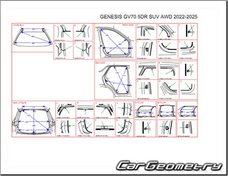������� ������ Genesis GV70 (JK1) 2021-2027 Body Repair Manual