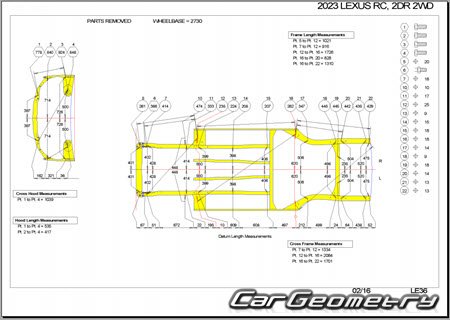 Lexus RC200T, RC300, RC350 2021-2025 Collision Repair manual