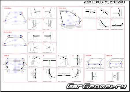 Lexus RC200T, RC300, RC350 2021-2025 Collision Repair manual