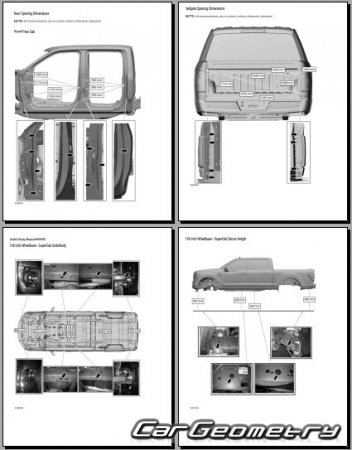   Ford F-150 Lightning 2022-2028 Body dimensions