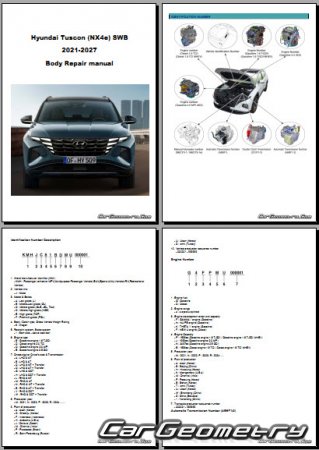 Hyundai Tucson SWB (NX4e) 2021-2027 Body Repair Manual