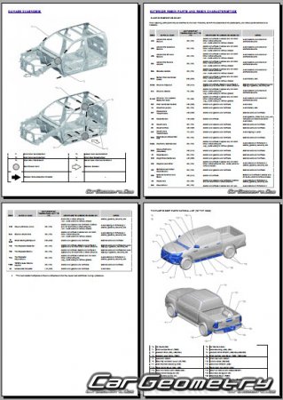 ������� ������ Toyota Hilux 2020-2025 Collision Repair manual