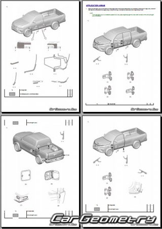 ������� ������ Toyota Hilux 2020-2025 Collision Repair manual