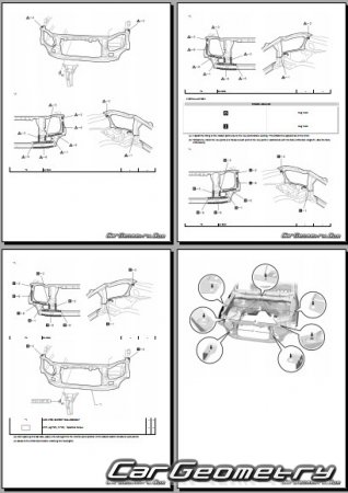 ������� ������ Toyota Hilux 2020-2025 Collision Repair manual