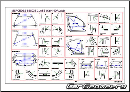 Mercedes E-Class Sedan (W214) � 2023 Body dimensions