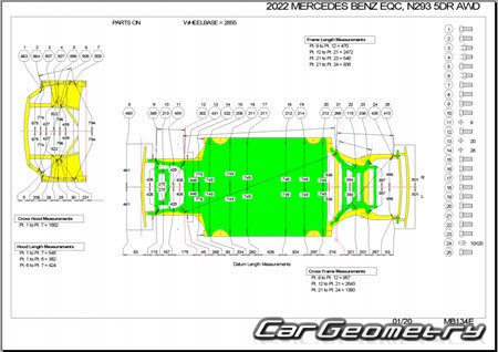 Mercedes EQC-Class (N293) с 2019 Body dimensions Mercedes EQC-Class (N293) с 2019 Body dimensions