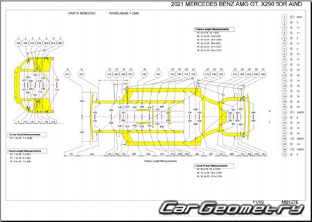 Mercedes AMG GT (X290) 2018-2025 Body dimensions Mercedes AMG GT (X290) 2018-2025 Body dimensions