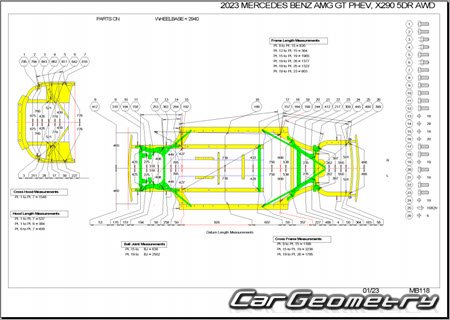 Mercedes AMG GT (X290) 2018-2025 Body dimensions Mercedes AMG GT (X290) 2018-2025 Body dimensions