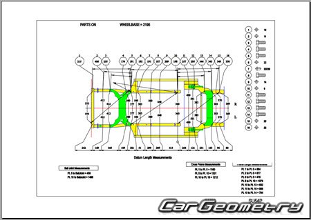 Subaru R1 (RJ1 RJ2) 2004-2010 (RH Japanese market) Body dimensions