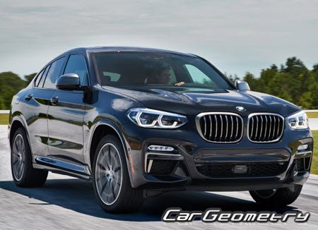 Кузовные размеры BMW X4 (G02) 2018–2024, Размеры кузова БМВ Икс4 второго поколения Кузовные размеры BMW X4 (G02) 2018–2024, Размеры кузова БМВ Икс4 второго поколения