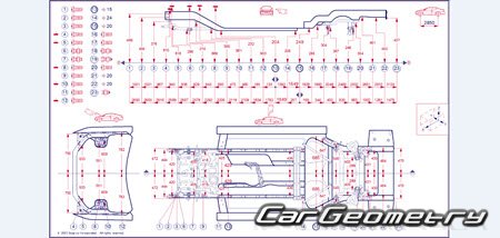 BMW M4 (G83) Cabrio 2021-2027 Body dimensions