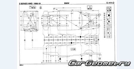 BMW 3 Series Sedan (E30) 1983�1991 Body dimensions