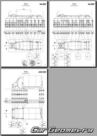 ������� ������ Rivian EDV 500 2023-2029 Body dimensions
