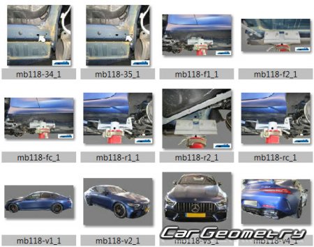 Mercedes AMG GT (X290) 2018-2025 Body dimensions