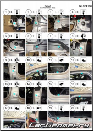 ������� ������ Smart #1 2022-2028 Body dimensions