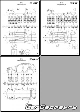BMW X3M (F97) 2017-2024 Body dimensions