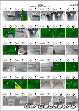 BMW M4 (G83) Cabrio 2021-2027 Body dimensions