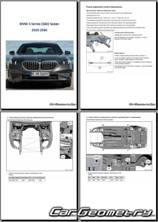 BMW 5 Series (G60) 2023�2030 Body dimensions