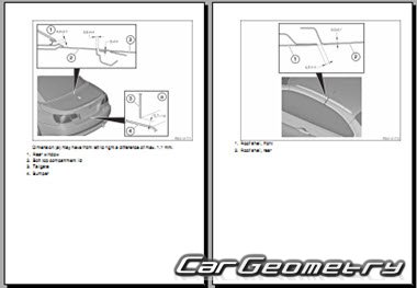 BMW M4 (F83) Cabriolet 2015-2020 Body dimensions