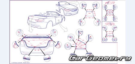 BMW M4 (F83) Cabriolet 2015-2020 Body dimensions