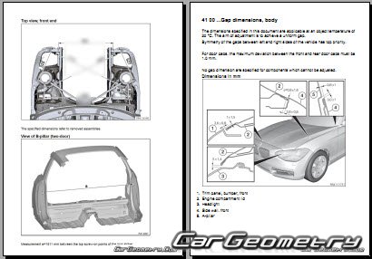 BMW M2 (F87) 2016-2023 Body dimensions
