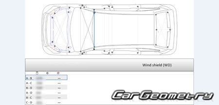 Размеры кузова Honda Passport 2019-2024 Body Repair Manual Размеры кузова Honda Passport 2019-2024 Body Repair Manual