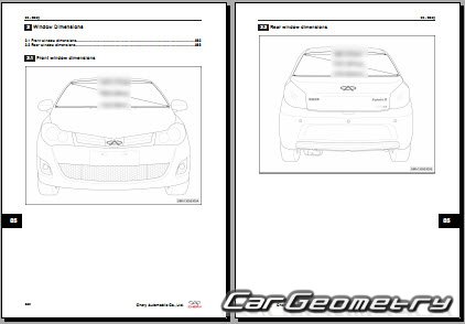 ������� ������ Chery A13 (��� �����, ���� ����� Liftback, ���� ���� Hatchback) 2010�2016
