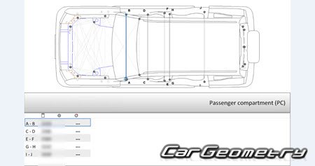 Размеры кузова Chery Jetour T2 с 2024 Body Repair Manuals Размеры кузова Chery Jetour T2 с 2024 Body Repair Manuals