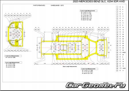 Mercedes GLC-Class (X254) 2022�2028 Body dimensions