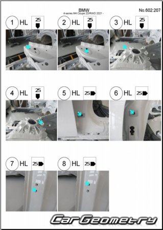 BMW M4 Coupe (G82) 2021-2026 Body dimensions