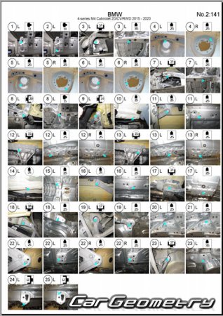BMW M4 (F83) Cabriolet 2015-2020 Body dimensions