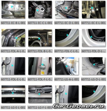 ������� ������ Lincoln MKX 2016-2019 Body dimensions