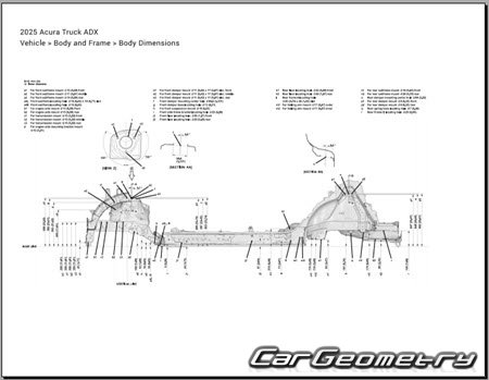 Кузовные размеры Acura ADX 2025-2030 Body dimensions Кузовные размеры Acura ADX 2025-2030 Body dimensions