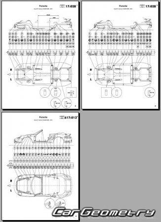 Porsche 911 Cabriolet (997) 2005�2012 Body dimensions