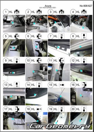 �������� ������� Acura ADX 2025-2030 Body dimensions