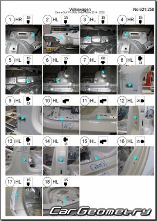 Volkswagen e-Golf (5G) 2014-2020 Body Repair Manual