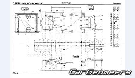 Кузовные размеры Toyota Cressida (MX62 MX63) 1981-1984 Body dimensions Кузовные размеры Toyota Cressida (MX62 MX63) 1981-1984 Body dimensions