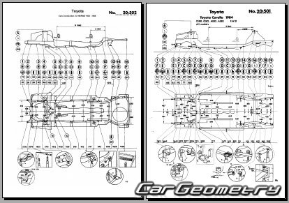 Toyota Corolla (E80) 1984-1987 Body dimensions 