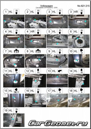 Volkswagen Beetle Cabriolet 2012-2019 Body Repair Manual