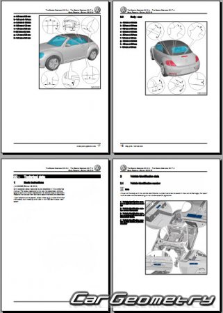 Volkswagen Beetle Cabriolet 2012-2019 Body Repair Manual
