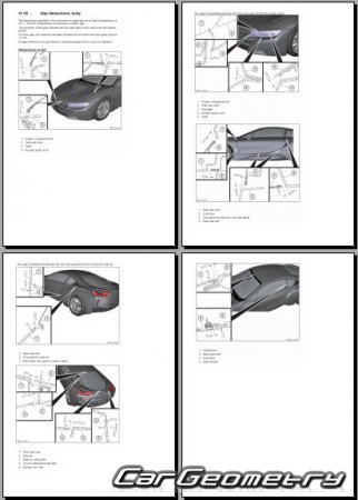 ������� ������ BMW i8 (I12) 2014-2020 Body dimensions