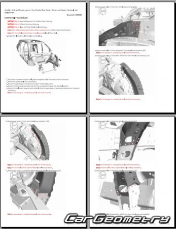 ������� ������ Chevrolet Traverse 2024-2030 Body Repair Manual