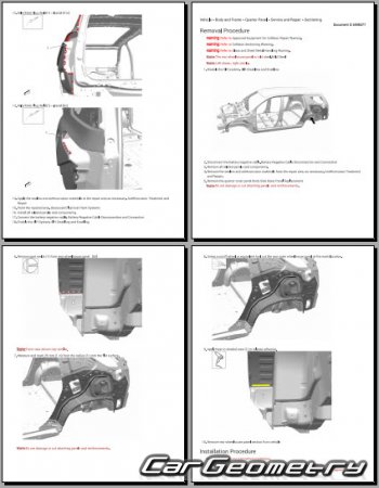 ������� ������ Chevrolet Traverse 2024-2030 Body Repair Manual