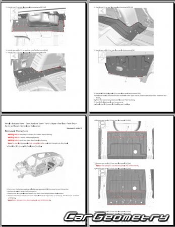 ������� ������ Chevrolet Traverse 2024-2030 Body Repair Manual