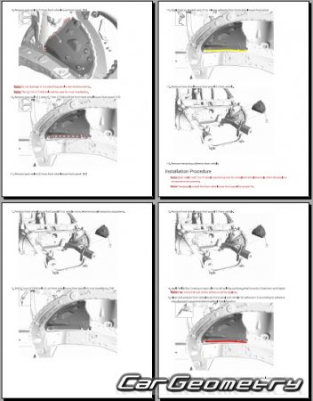 ������� ������ Chevrolet Traverse 2024-2030 Body Repair Manual