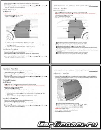 ������� ������ Chevrolet Traverse 2024-2030 Body Repair Manual